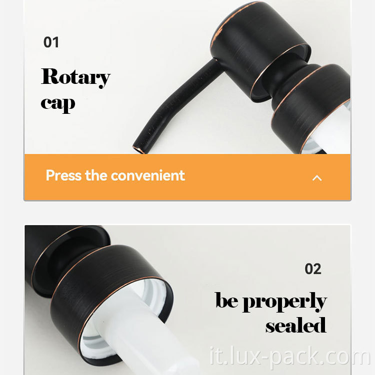 22-410 Big Alumite Spessa lozione per bottiglie di pompa per lozione costosa e bottiglia di crema